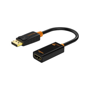 CABLETIME CP21B 20CM 4K @30HZ DISPLAYPORT MALE TO HDMI FEMALE ADAPTER (CT-AV586-01G-B0.2)