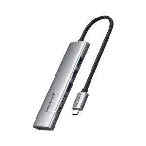CABLETIME HB01G 6-IN-1 USB TYPE-C PORT REPLICATOR WITH 100W PD AND 4K @30HZ HDMI (CT-HBP1-AG6-0.15M)