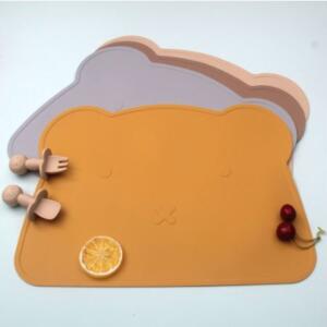 Silicone Teddy Placemat -Mustard