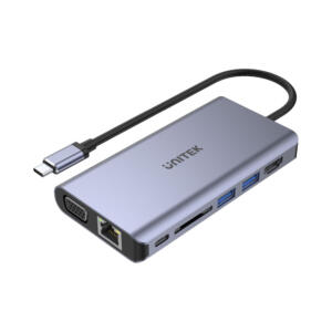 Unitek USB TYPE-C 8IN1 ETHERNET HUB(D1019B)*