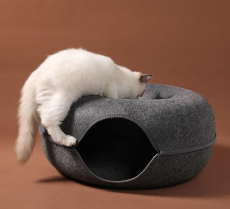 CozyCat Donut Cat House - Dark Grey + Light Grey - Rex - Image 10