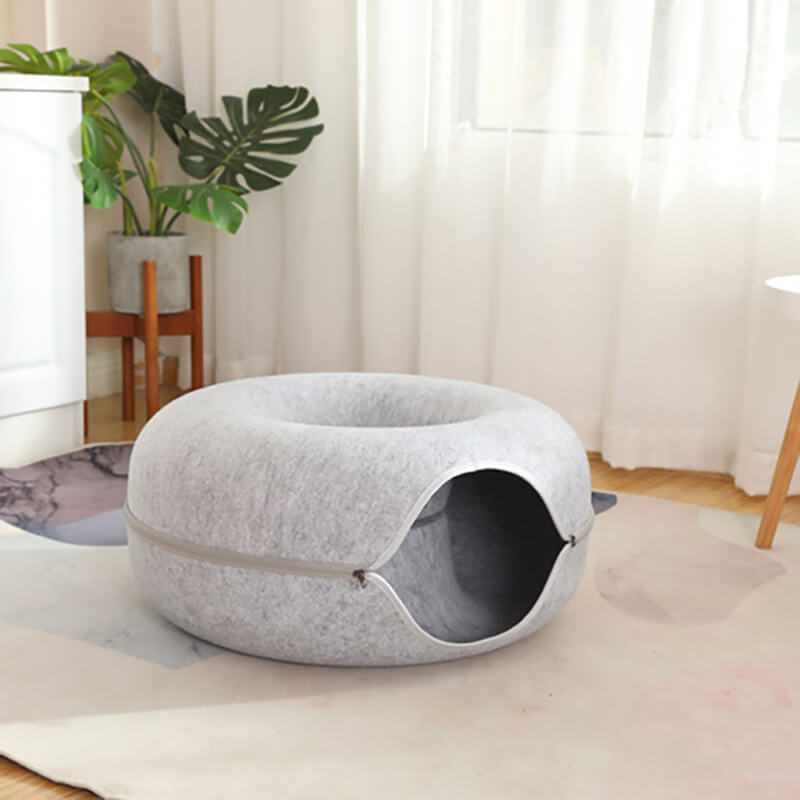 CozyCat Donut Cat House - Dark Grey + Light Grey - Rex - Image 4