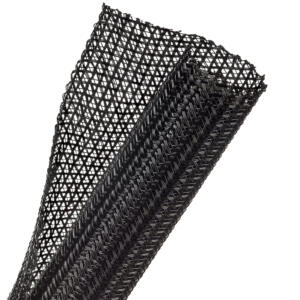 Techflex 1M WRAPPABLE SPLIT BRAID 31.8MM BLACK (F6N1.25BK)