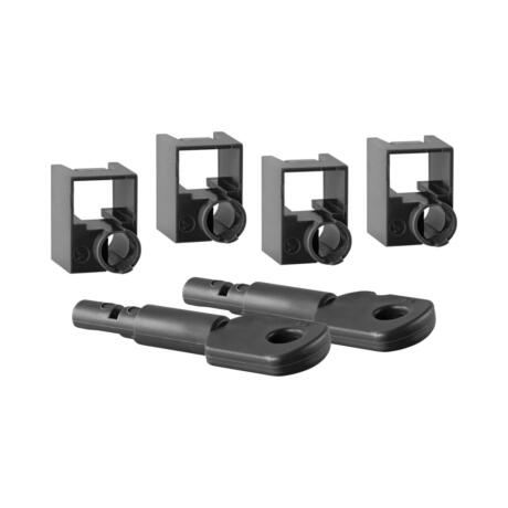 LinkQnet CABLE LOCK-PLUS 4 LOCKS-RJ45-(FA-5092-)BLACK