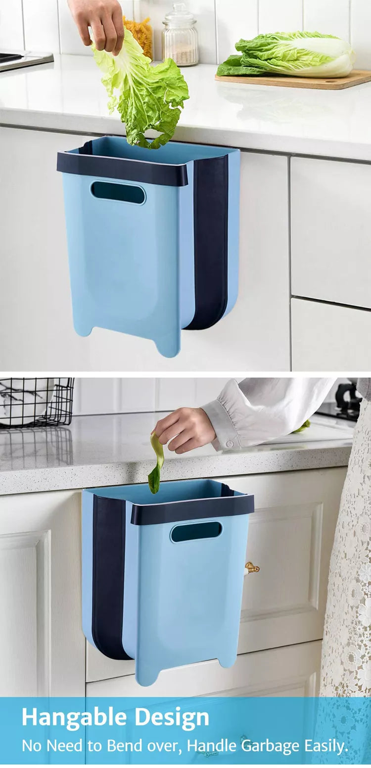 Space Saver Collapsible Trash Bin - Grey - Image 5