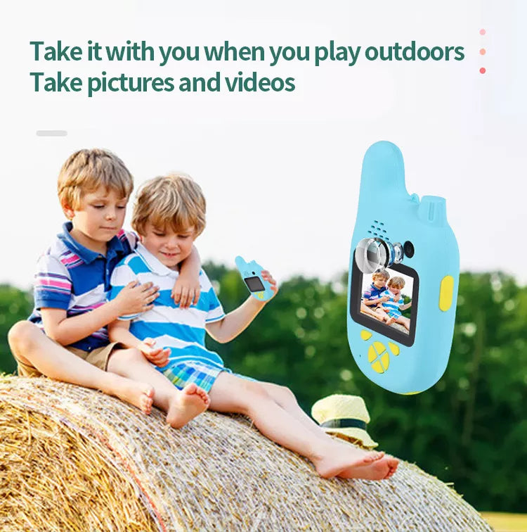 Walkie Talkie Action Camera 1080P - Blue - Image 3