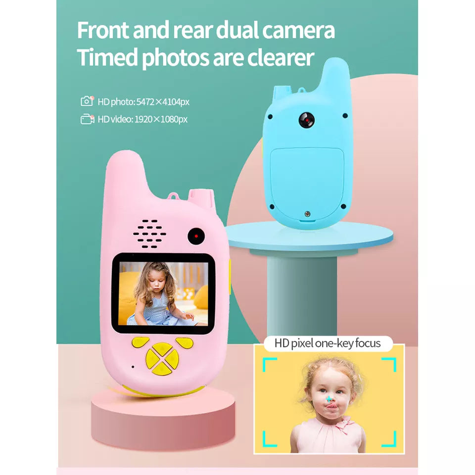 Walkie Talkie Action Camera 1080P - Pink - Image 2