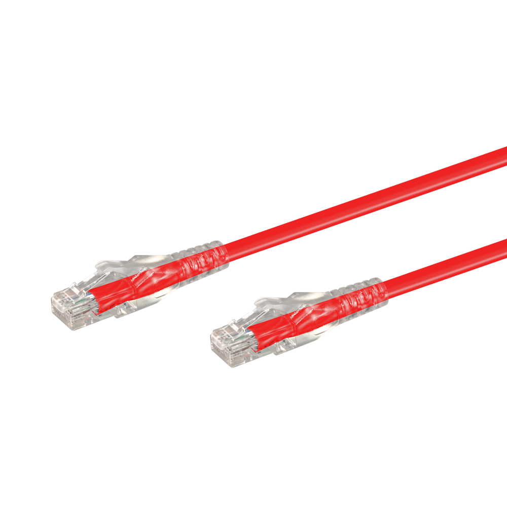 LinkQnet 1M RJ45 CAT6 ANTI-SNAG MOULDED PVC NETWORK FLYLEAD - RED