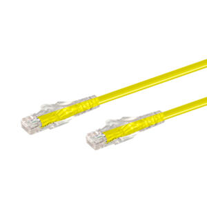 LinkQnet 0.3M RJ45 CAT6 ANTI-SNAG MOULDED PVC NETWORK FLYLEAD - YELLOW