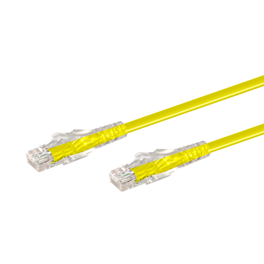 LinkQnet 1M RJ45 CAT6 ANTI-SNAG MOULDED PVC NETWORK FLYLEAD - YELLOW