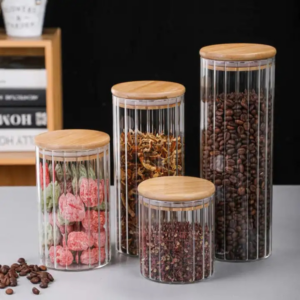 Pantry Gem Jar with Bamboo Lid