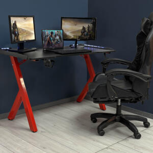 LumiDesk  LED Light Gaming Desk - Fine Living