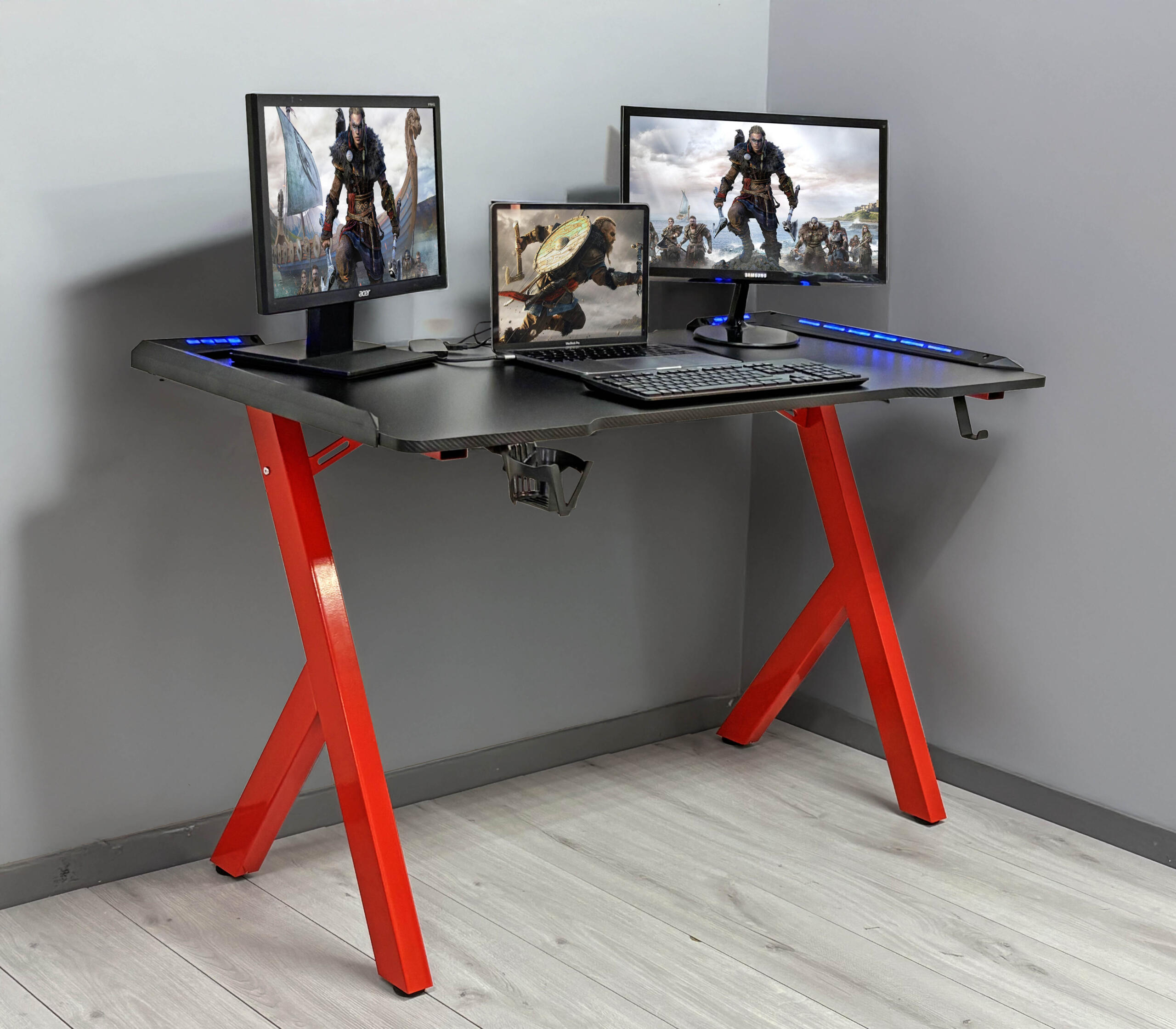 LumiDesk LED Light Gaming Desk - Fine Living - Image 3