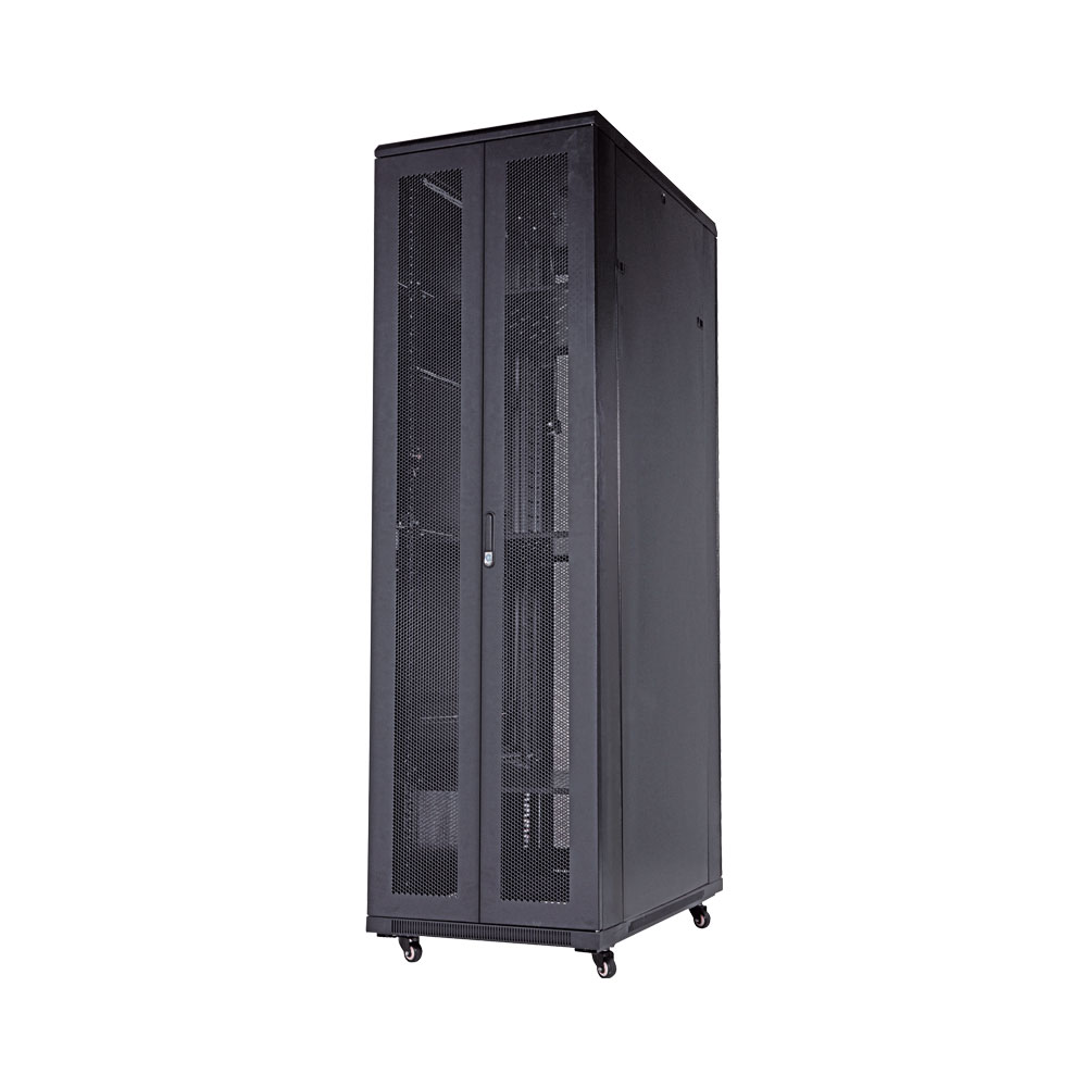 LinkQnet 42U 600X800MM, 4 FANS,3 SHELVES, DOUBLE MESH DOOR