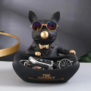 Bulldog with Mini Bowl-Black