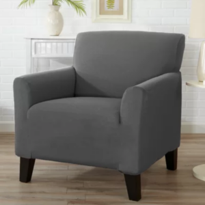 Fine Living Velvet Single Couch Cover - Dark Grey