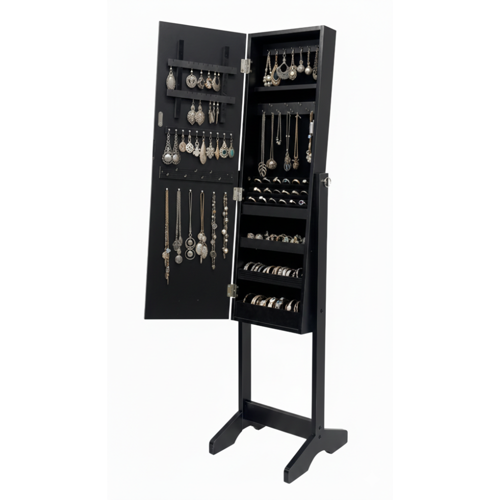 Crystaline Jewelry Cabinet - Black - Fine Living - Image 7