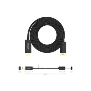 Unitek 1.8M DP TO HDMI 2.0 4K CABLE (V1608A)
