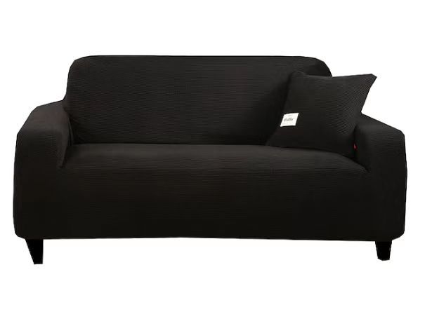 Fine Living Jacquard 3 Seater Couch Cover - Black - Image 2