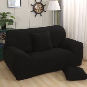 Fine Living Jacquard 3 Seater Couch Cover - Black