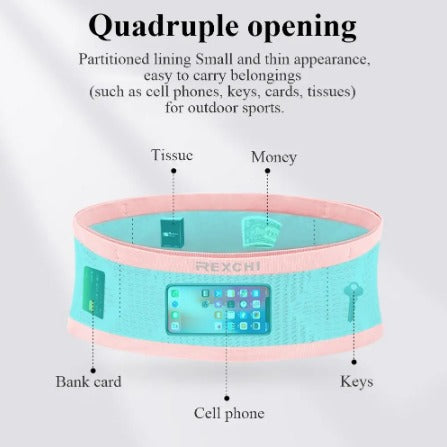 Running Waist Phone Bag - Pink - S - Image 6