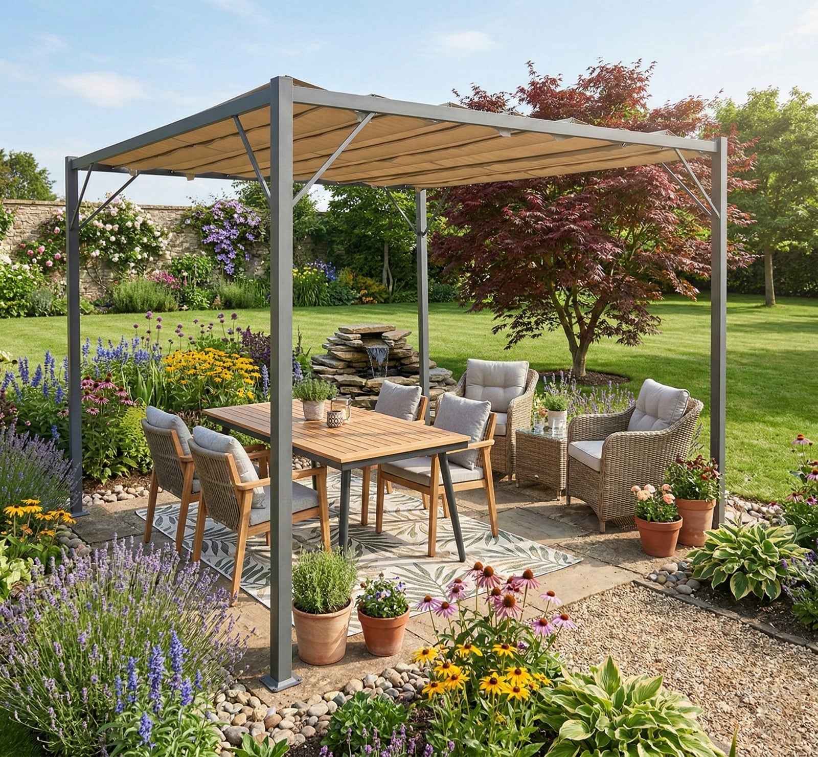 RoyalPatio Bioclimatic Pergola - Beige - Finery - Image 2