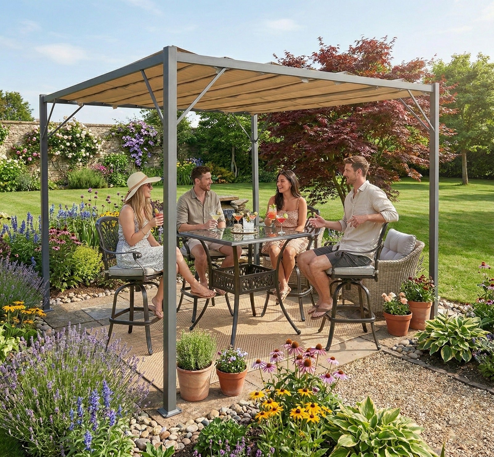 RoyalPatio Bioclimatic Pergola - Beige - Finery - Image 4