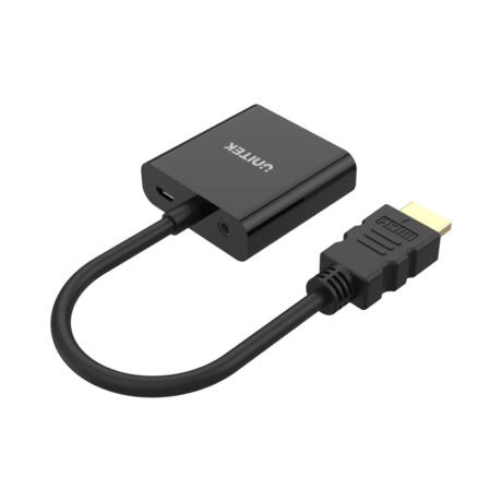 Unitek HDMI MALE TO VGA FEMALE WITH AUDIO (Y-6333)