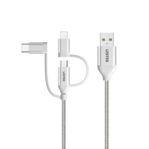 Unitek 1M 3 IN 1 USB2.0 CABLE MFI (Y-C4036ASL)*