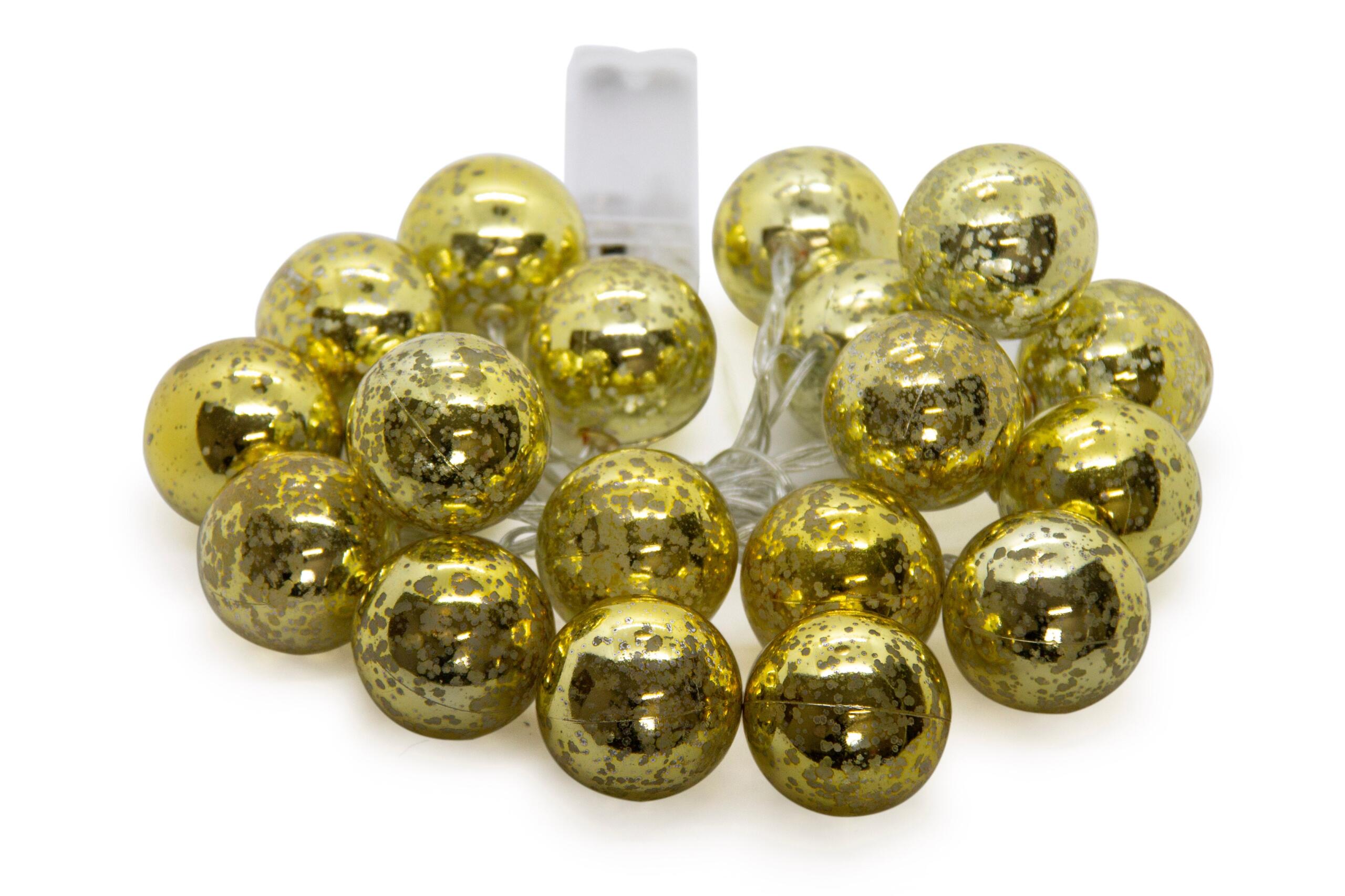 LED Fairy lights - Gold Ball 20pc - Image 3