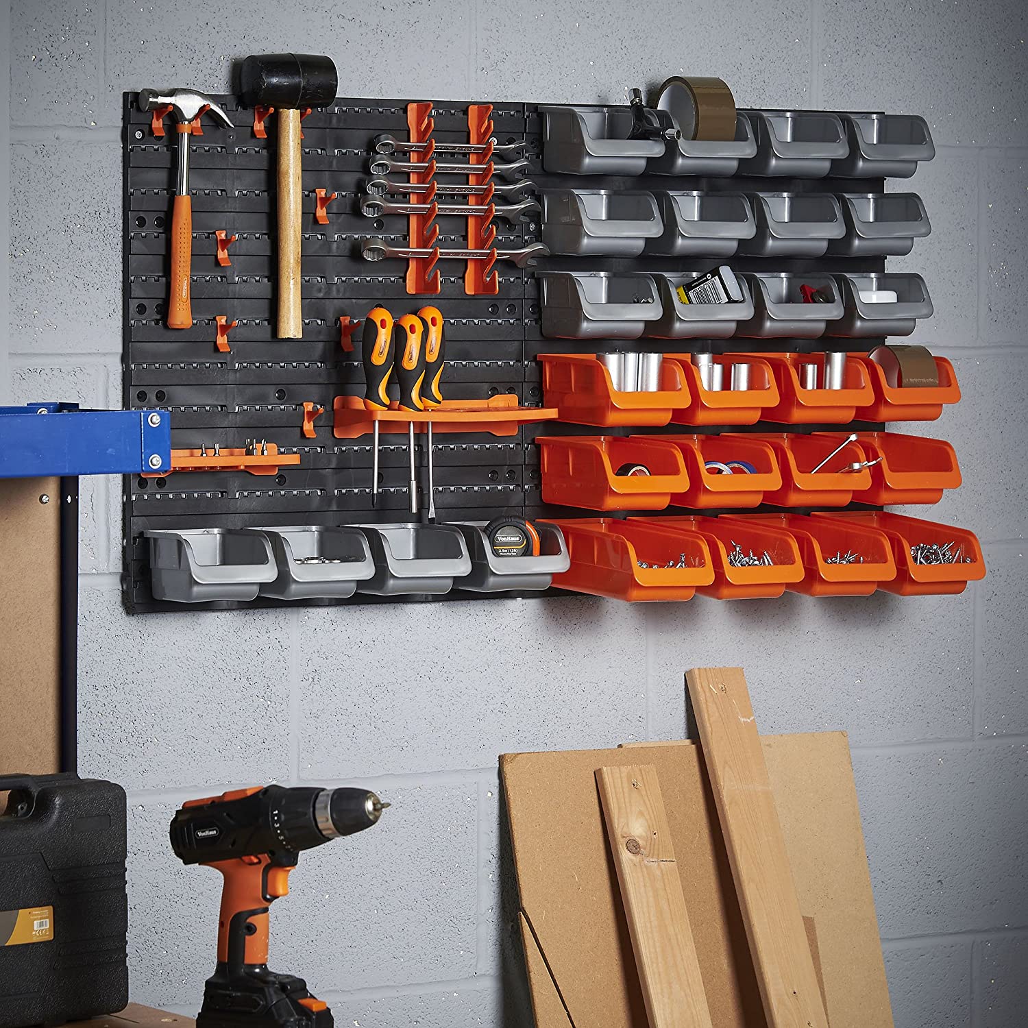 DIY-It Tool & Store - 28 Box & 13 Tool (Orange/Grey)